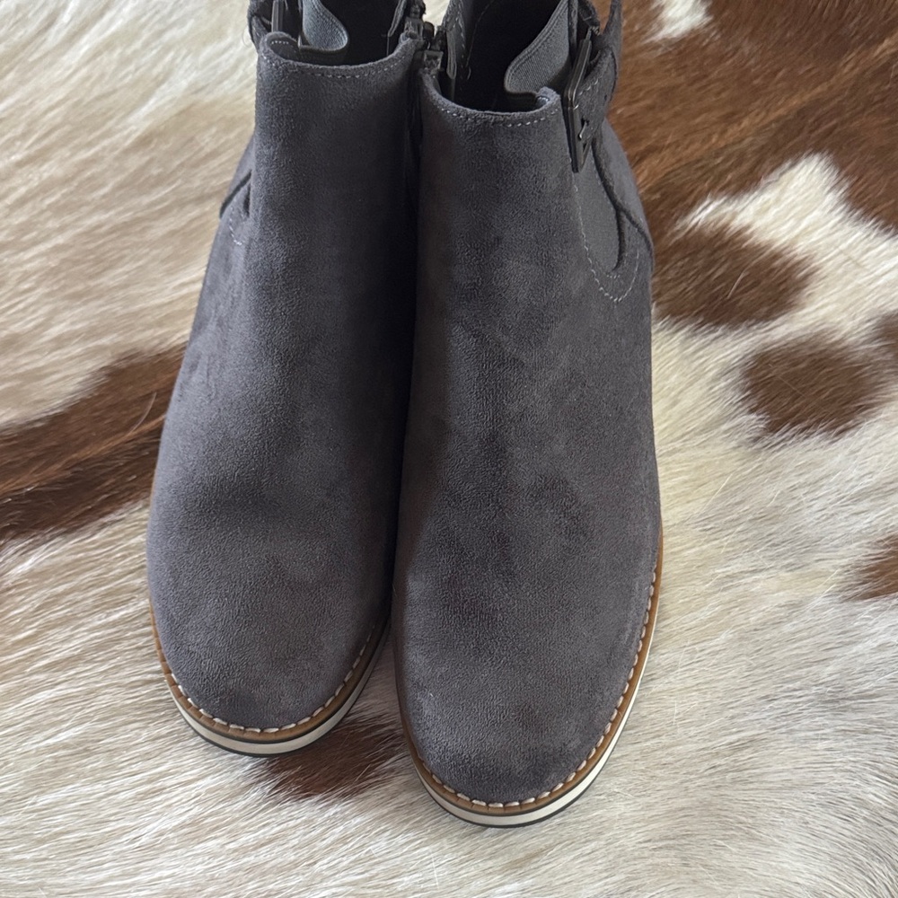 Sonoma Charcoal Suede Ankle Booties